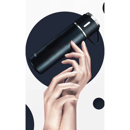 Stainless Steel 500ml Water Bottle With Cup Hot & Cool ( Random Colors Will Be Sent )